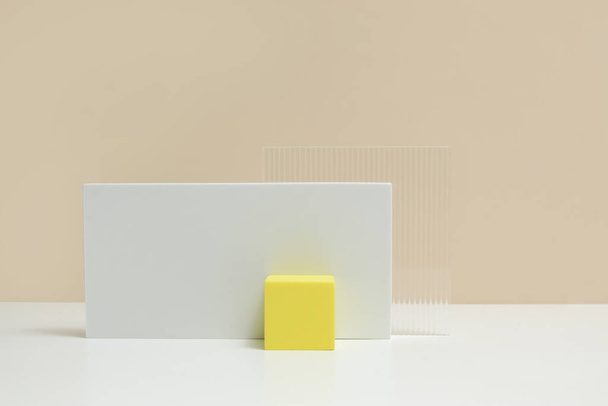 Abstract minimal modern scene. Modern set from various geometric shapes. Stylish background for product presentation. - Foto, Imagem