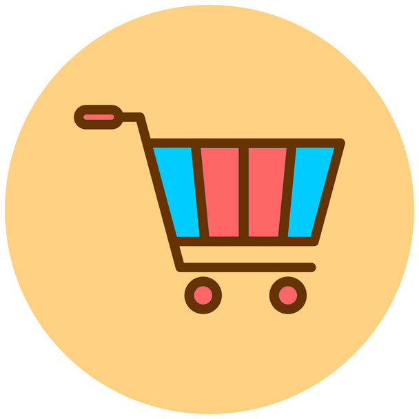 shopping cart. simple illustration - Vector, Image