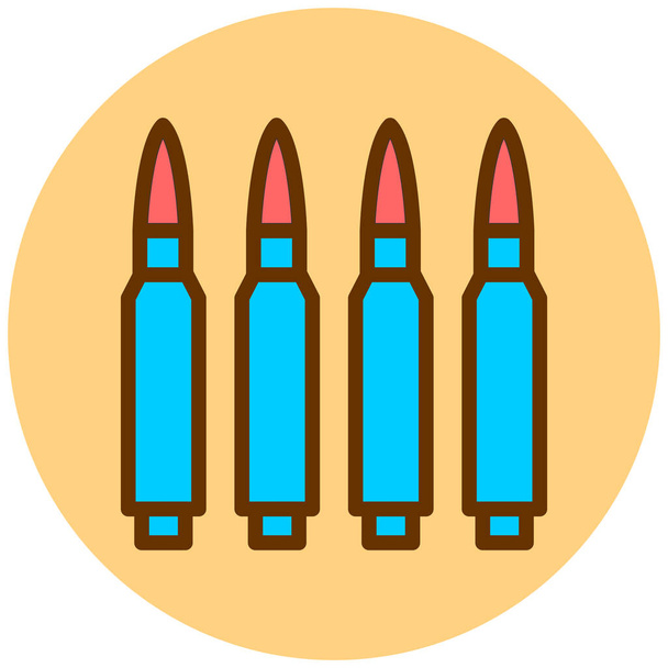 Icono de balas, ilustración vectorial - Vector, Imagen
