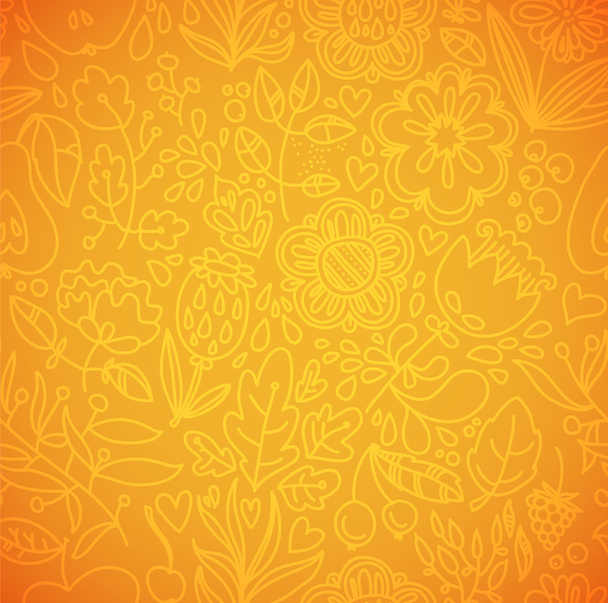 Stylish floral seamless vector background - Wektor, obraz