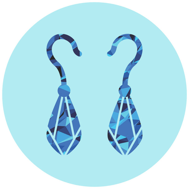 earrings icon. flat illustration of clothes vector icons for web - Vecteur, image