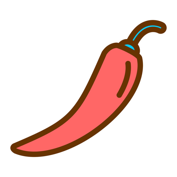 chili-pippuri ikoni. sarjakuva chili paprikat vektori kuva. eristetty valkoisella pohjalla - Vektori, kuva
