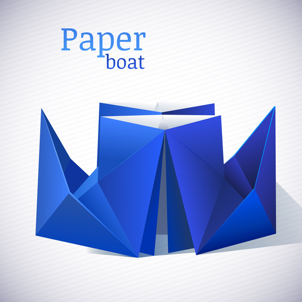 Origami boat - Vector, Image