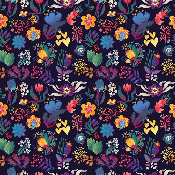 Flowers seamless pattern - Вектор, зображення