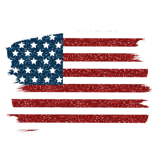 4th of July celebration. American flag design. High quality illustration. - Foto, Imagem