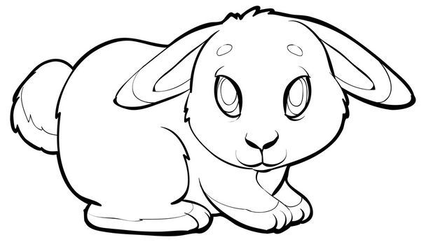 Sketch bunny - Vektör, Görsel