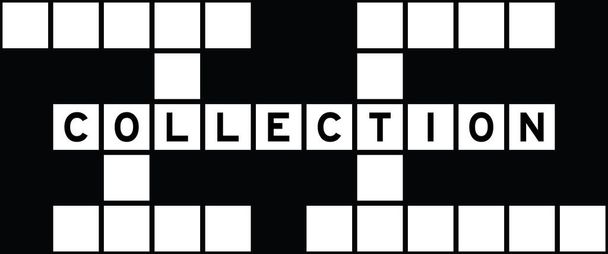 Alfabeto letra em coleção de palavras em palavras cruzadas puzzle fundo - Vetor, Imagem