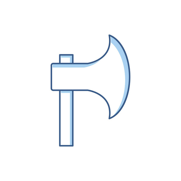 Icono de Ax. vector icono simple relacionado con el camping. Adecuado para icono de corte de madera. Estilo icono de dos tonos. Diseño simple editable - Vector, Imagen