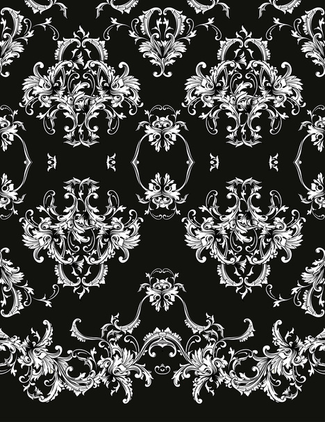 Baroque pattern - Wektor, obraz