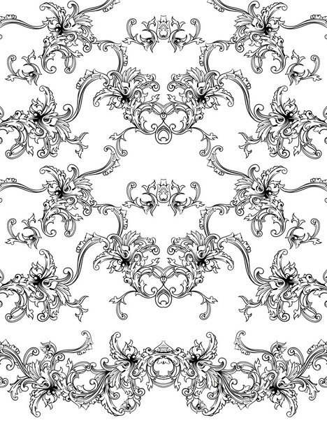 Baroque pattern - Vektori, kuva
