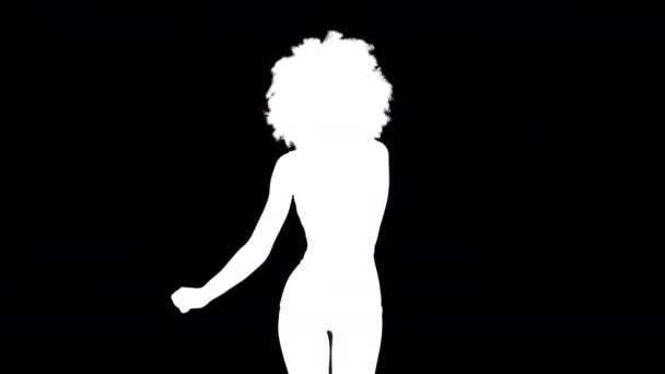 Sombra dançarina de vídeo de uma mulher dançando em silhueta - Filmagem, Vídeo