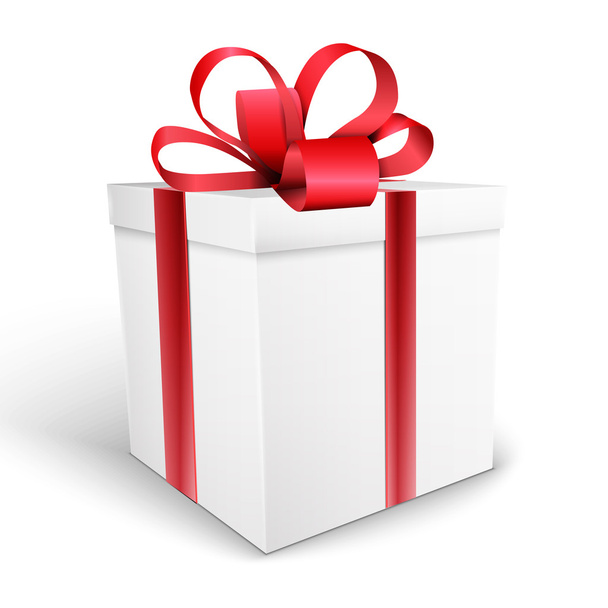 caja de regalo con ilustración de arco vectorial aislado en fondo blanco
 - Vector, Imagen