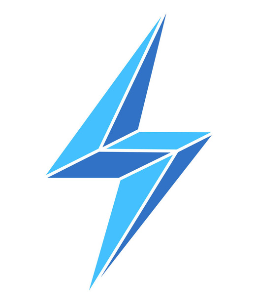 Thunder, thunderbolt, sparkle shape. Thunderstorm, discharge icon - Vector, Imagen