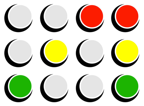Traffic light, traffic lamp, stop light icon, clip-art - Vetor, Imagem