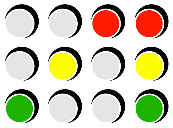 Traffic light, traffic lamp, stop light icon, clip-art - Vektor, Bild