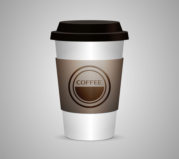 Disposable coffee cup isolated. Vector illustration - Vecteur, image