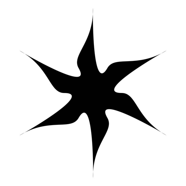 Radial, radiating star shape element - ベクター画像