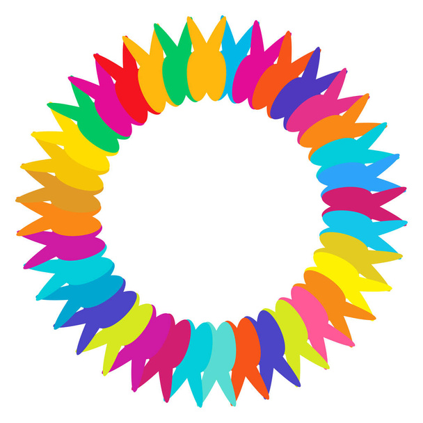 Colorful, multi-color round, circular mandala, motif pattern, icon element. Geometric circle - Vektor, kép