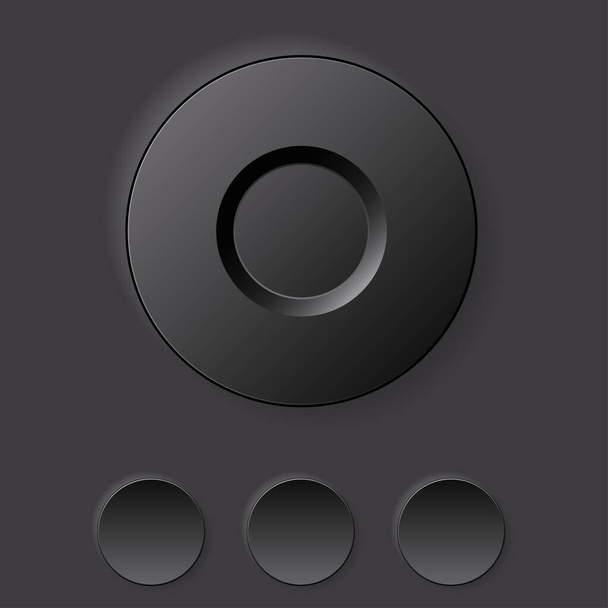 3D Illuminated Buttons Vector Design. - Vector, Image