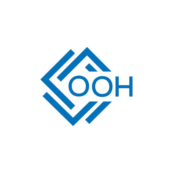 Diseño del logotipo de la letra OOH sobre fondo blanco. OOH creativo círculo letra logo concepto. Diseño de letras OOH. - Vector, Imagen