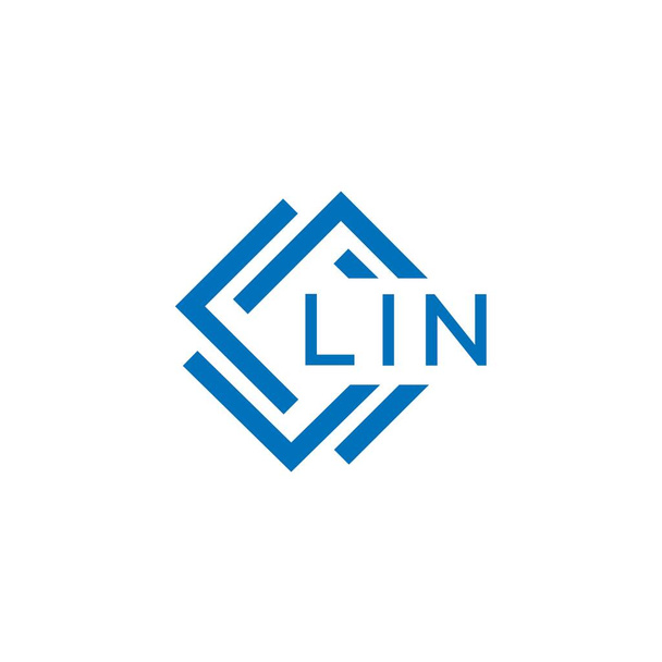 Diseño del logotipo de la letra LIN sobre fondo blanco. LIN creativo círculo letra logo concepto. Diseño de letras LIN. - Vector, imagen