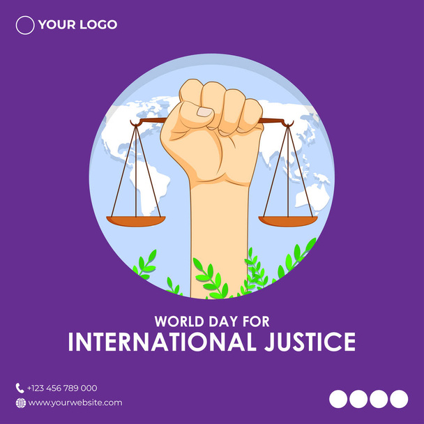 vector illustration for international justice day - Vector, Image