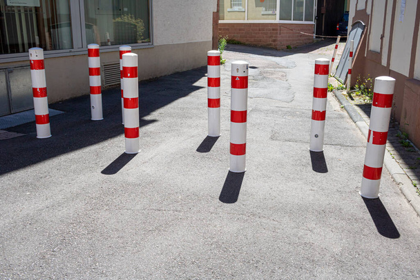 bollards para proteger a zona pedonal contra ataques terroristas com veículos na Alemanha - Foto, Imagem