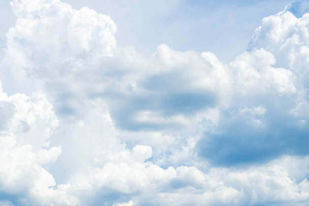 Panorama blue sky background with tiny clouds. - Φωτογραφία, εικόνα