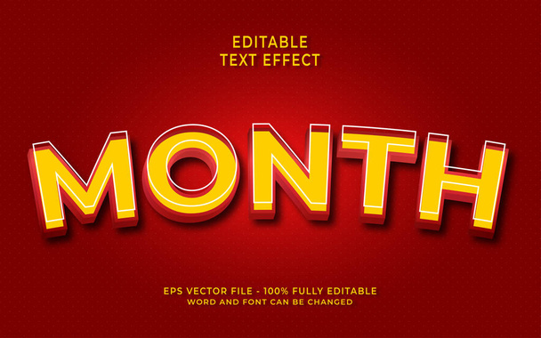 month Editable Text Effect - Vektor, obrázek