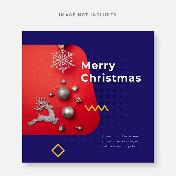 Collection post banner merry christmas design template vector - Vector, Image