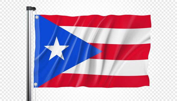 Flaga Portoryko na przejrzystym tle w formacie wektorowym - Wektor, obraz
