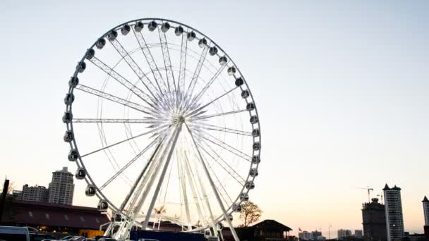 Ferris wheel in twilight, Day to Night. - Footage, Video