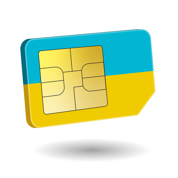 Ουκρανία κινητό τηλέφωνο χάρτη με σημαία - Διάνυσμα, εικόνα