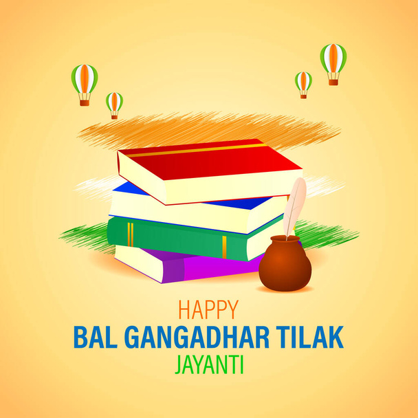 Ilustracja wektora dla Bal Gangadhar Tilak Jayanti - Wektor, obraz