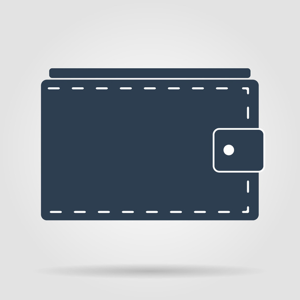 Peněženka s pokladní jednoduché ikony na bílém pozadí. vektorové ilustrace. - Vektor, obrázek