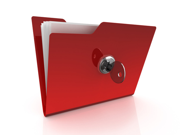 Folder icon with key - Foto, Imagen