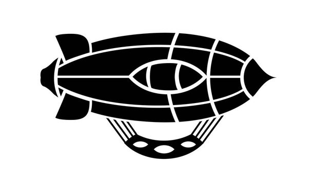 Luftschiff luftschifffähig, Luftblase. Transport detailliert einfach Stil Logo Symbol Vektor Illustration isoliert. - Vektor, Bild