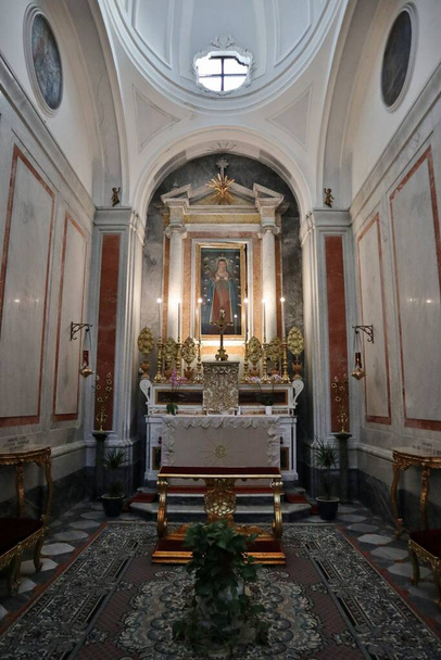 Ischia, Campania, Italy - May 13, 2022: Interior of the eighteenth-century Cathedral of Santa Maria Assunta in Via Mazzella - Photo, Image