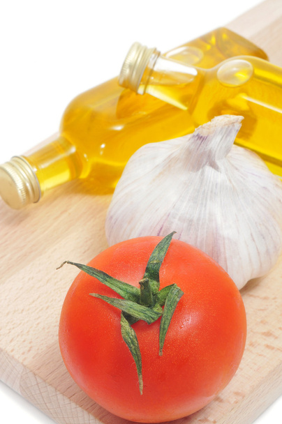 Olivenöl und Gemüse - Foto, Bild