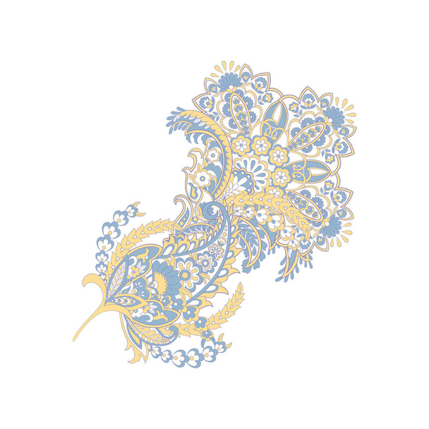 Patrón de vector Paisley. Fantástica flor, hojas - Vector, Imagen