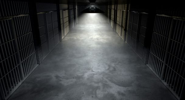 φυλακή διάδρομο και κύτταρα - Φωτογραφία, εικόνα