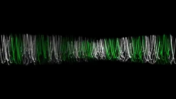 Λεπτές γραμμές ταλάντευση κινούμενα γραφικά κίνησης σωματιδίων CG - Πλάνα, βίντεο