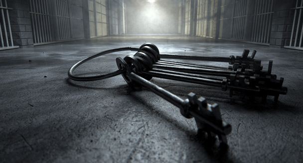 Κελί φυλακής με κλειδιά - Φωτογραφία, εικόνα
