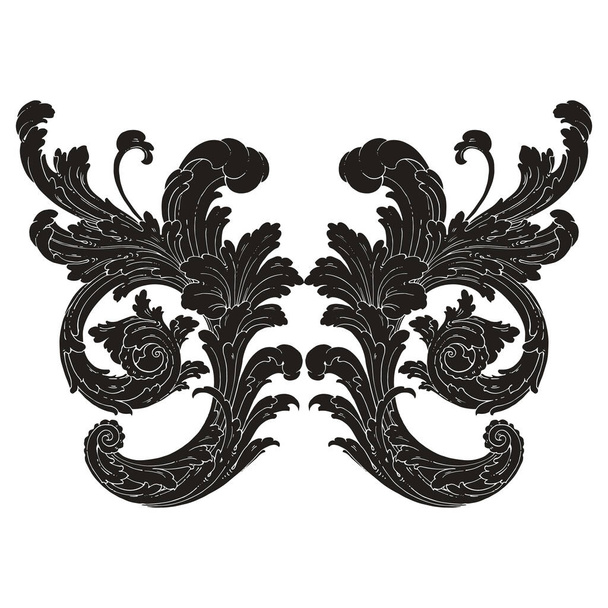 Декоративний елемент орнаменту бароко, Векторні ілюстрації
 - Вектор, зображення