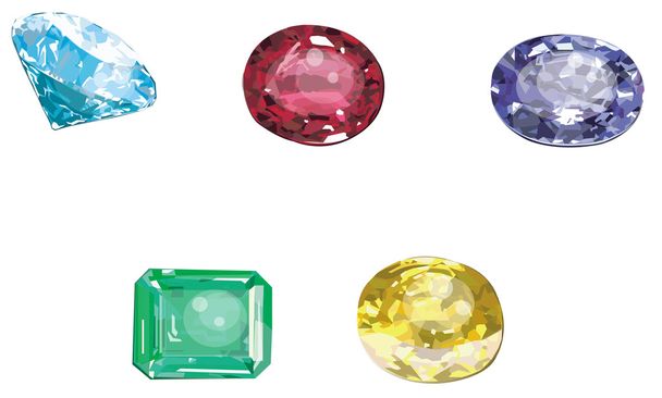 Conjunto de colección de gemas
 - Vector, imagen