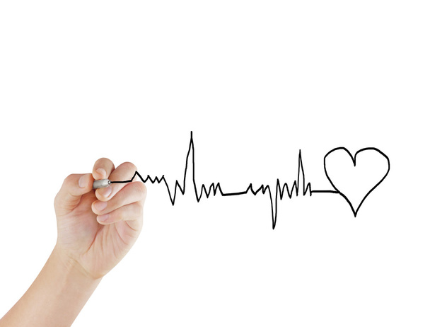  Dibujo gráfico latido del corazón
  - Foto, Imagen