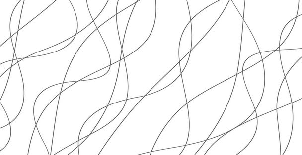 Ručně kreslené čáry. Abstraktní vzor vlna jednoduchý hladký, hladký vzor, web design, blahopřání, textil, Technologické pozadí, Eps 10 vektorové ilustrace - Vektor, obrázek