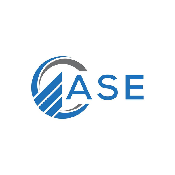 ASE Flat - дизайн логотипу на білому тлі. ASE творчі ініціали Графік зростання концепції літер логотипу. Розробка логотипу компанії ASE.. - Вектор, зображення