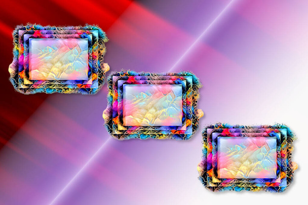 fundo abstrato com obras de arte fractais coloridas - Foto, Imagem