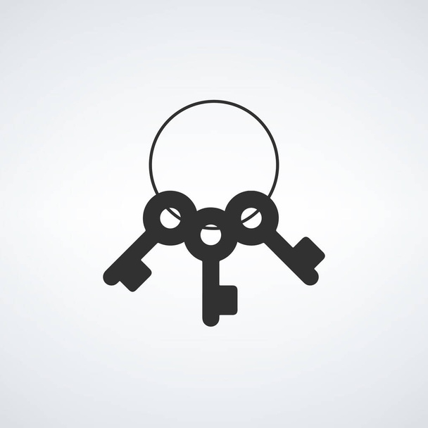 Icono de tres llaves. Manojo de llaves, símbolo de la página del icono de la llave para su diseño del Web site logotipo del icono de la llave, aplicación, interfaz de usuario. Stock vector ilustración - Vector, Imagen
